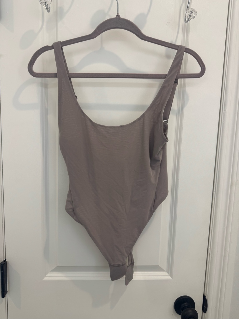 Lululemon Scoop Neck One-Piece Bodysuit in Taupe Small
